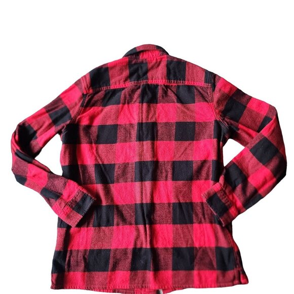Gap Long Sleeve Flannel Red Buffalo Plaid Big Boys Size XL (12-13) - Picture 2 of 9